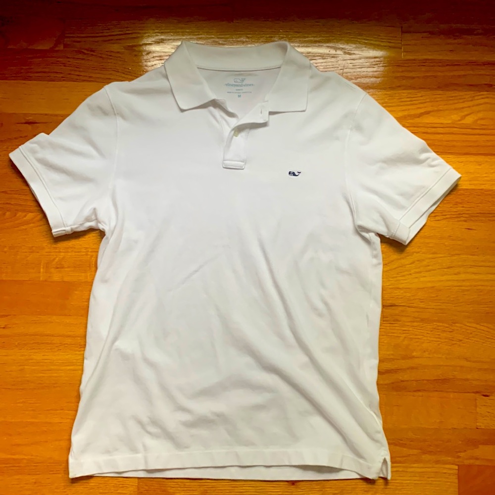 Vineyards Vines White Polo Mens Medium